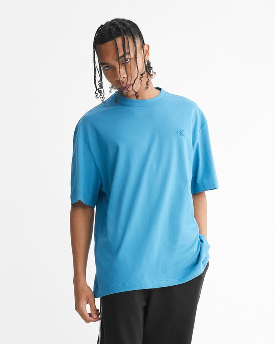 CALVIN LOGO CREW NECK TEE