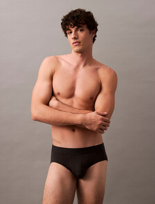 Ultra Soft Modal Hip Brief, Black, hi-res