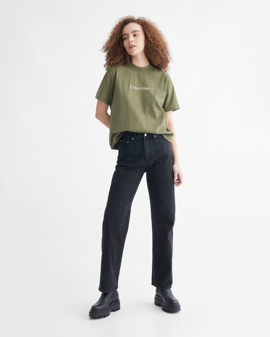 SUSTAINABLE HIGH RISE STRAIGHT JEANS