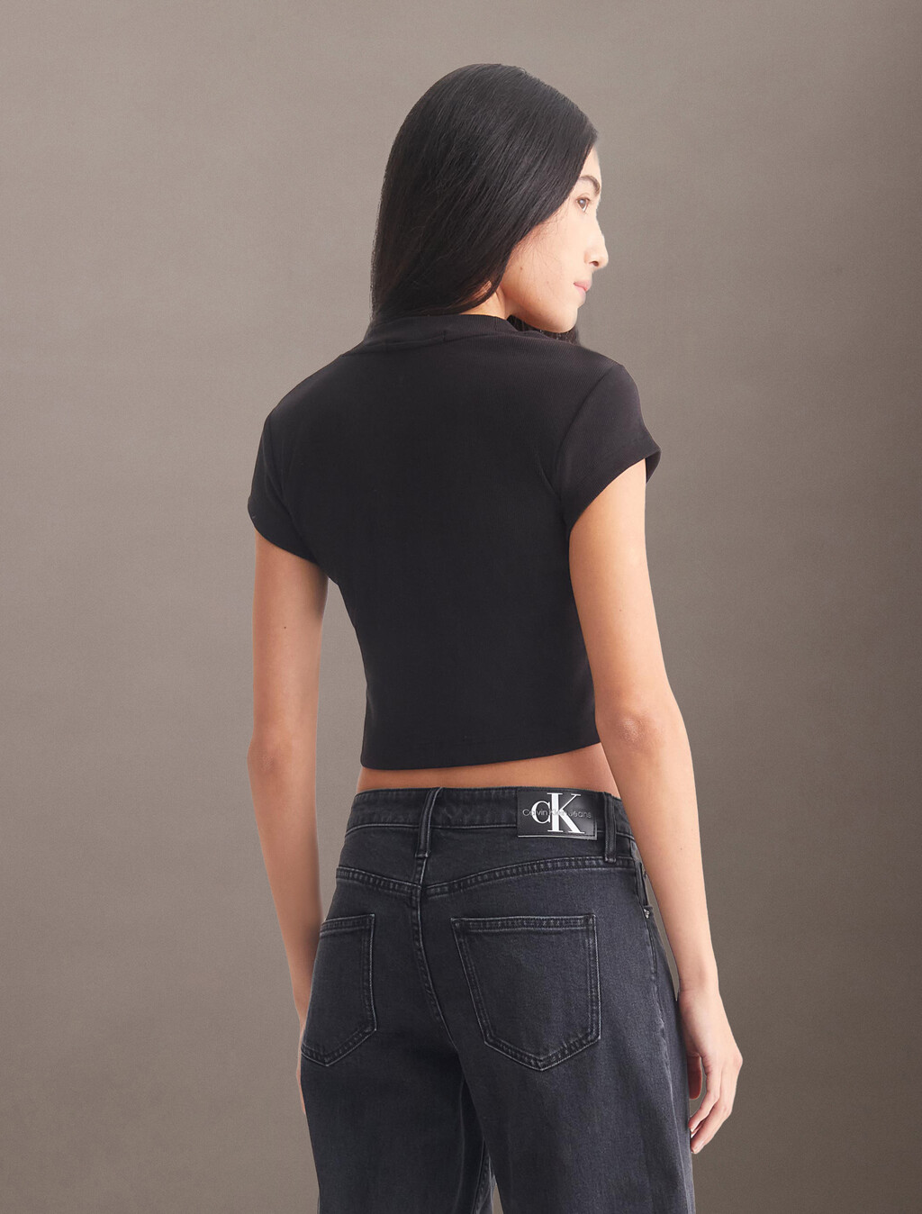 Monogram Baby Tee, Ck Black, hi-res