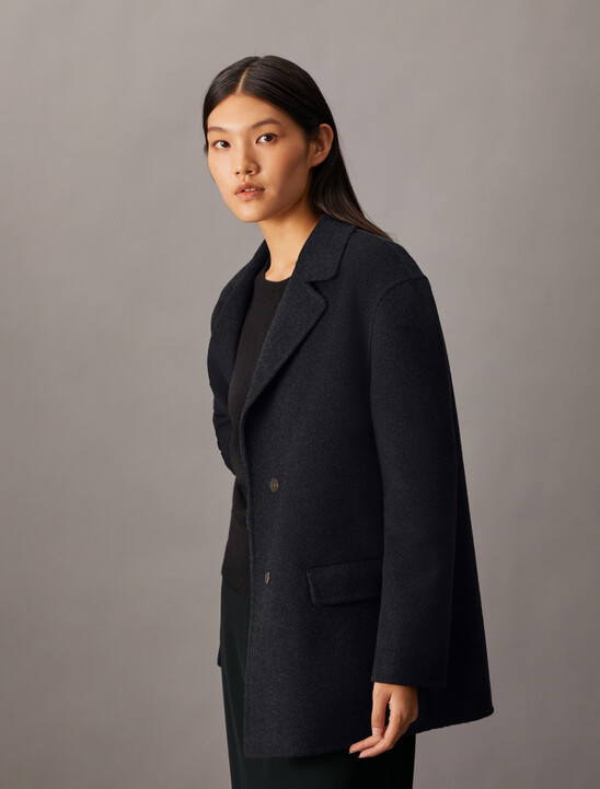 Double Face Recycled Wool Blend Blazer