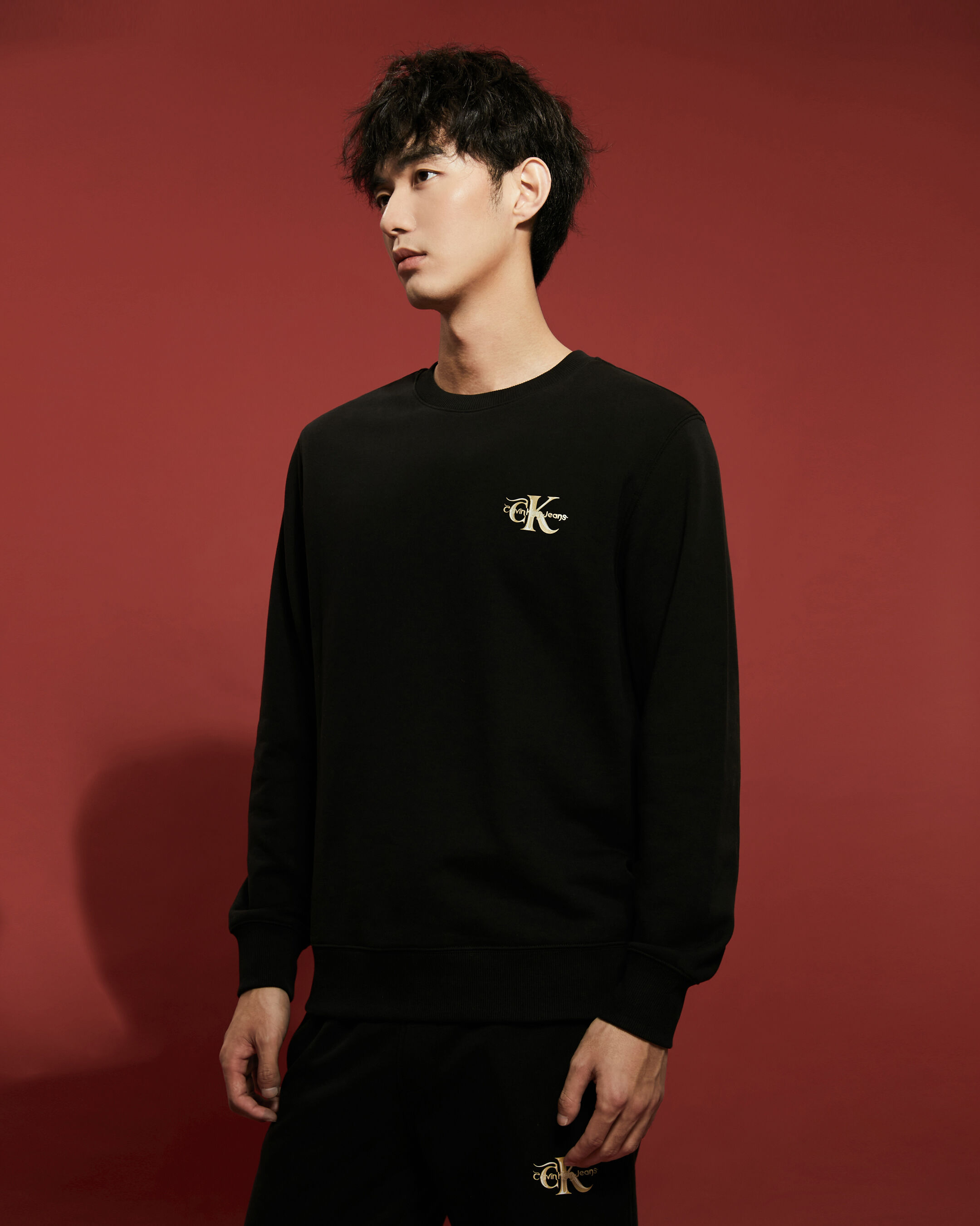 Mens calvin klein cheap crew neck sweatshirt