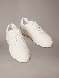Premier - Leather Signature Trainers, Triple Bright White, hi-res