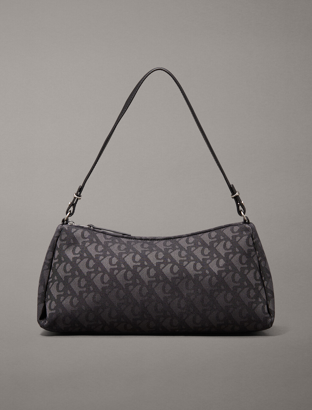 Logo Jacquard Shoulder Bag, Black, hi-res