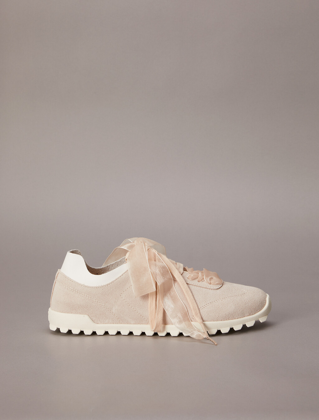 Murica - Suede Organza Runner Trainers, Light Cashew, hi-res