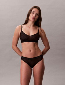 Bikini Briefs - Icon Logo Lace, Black, hi-res