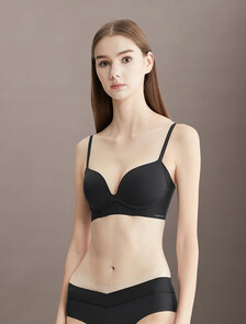 Invisibles Push Up Plunge Bra, Black, hi-res