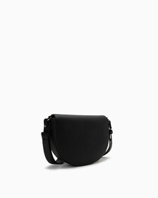 CKJ Minimal Monogram Saddle Bag, BLACK, hi-res