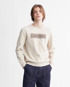 Stencil Logo Patch Terry Sweatshirt, Pelican, hi-res