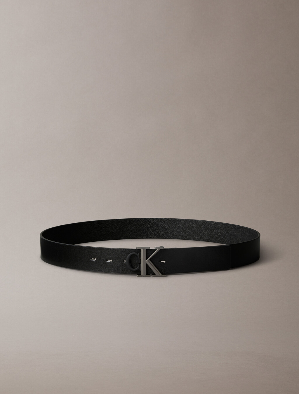 Monogram Plaque Buckle Reversible Belt 35mm, Black / Black / Black & Gunmetal, hi-res