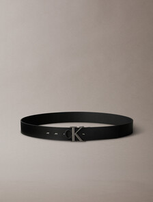 Monogram Plaque Buckle Reversible Belt 35mm, Black / Black / Black & Gunmetal, hi-res
