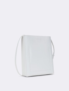 Line Leather Crossbody Bag, Chalk, hi-res