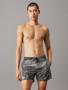 Medium Drawstring Swim Shorts - CK Essentials, Ck Palm Leaves, hi-res