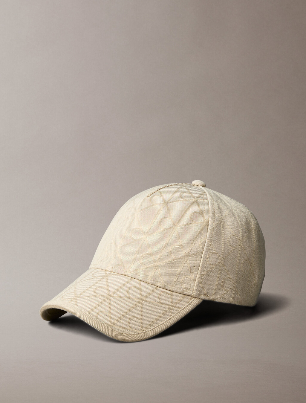 Logo Jacquard Twill Cap, MOONBEAM/BROWN RICE AOP, hi-res