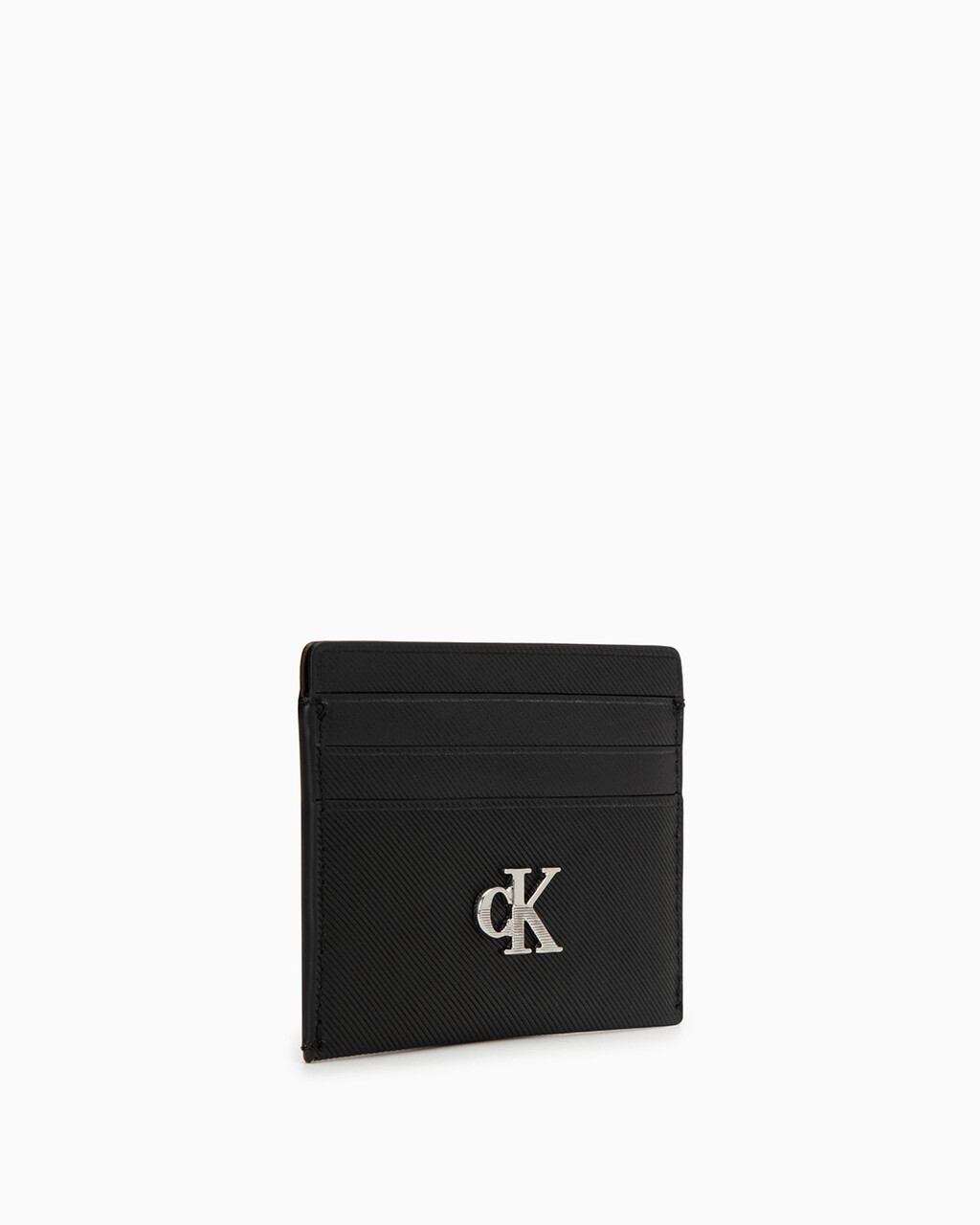 Minimal Monogram Cardholder, BLACK, hi-res