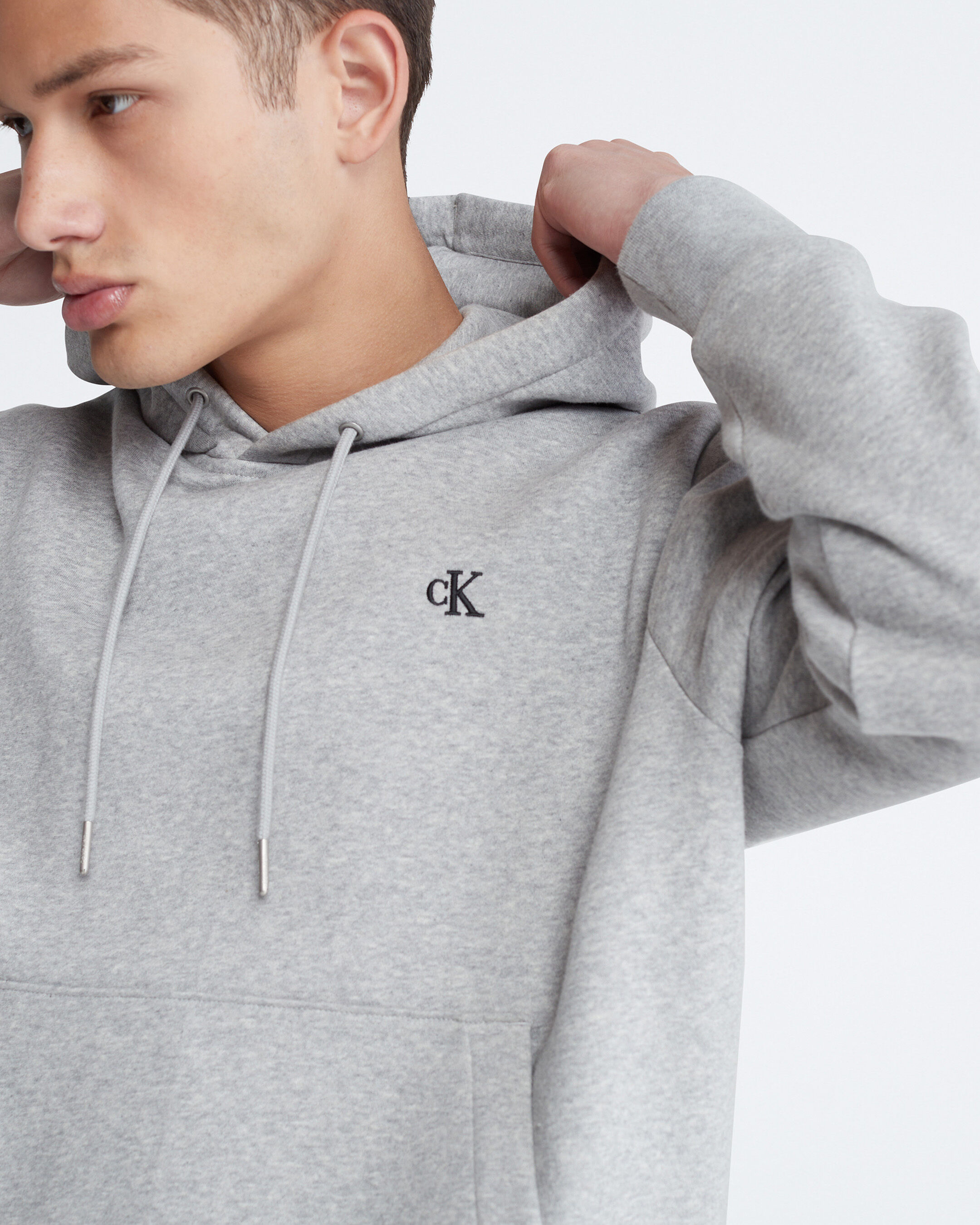 Mens grey calvin klein new arrivals hoodie