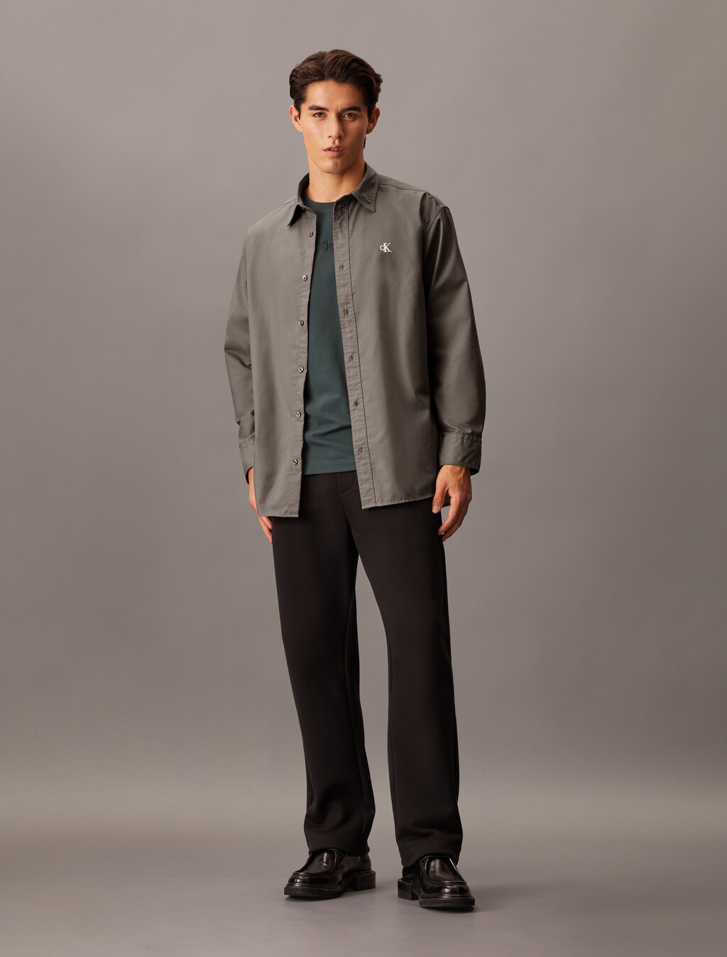 Relaxed Oxford Shirt, Falcon, hi-res
