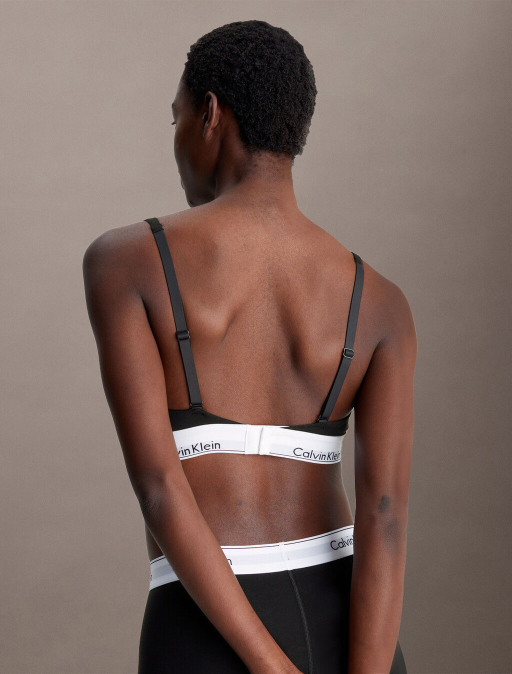 Icon Cotton Bralette, Black, hi-res
