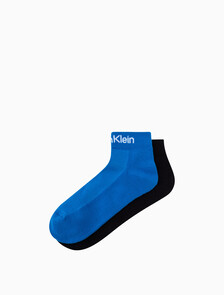 Monogram Cushion Low Cut Sock 2 Pack, BLUE ASSORT, hi-res