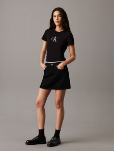 Slim Monogram T-shirt, Ck Black, hi-res