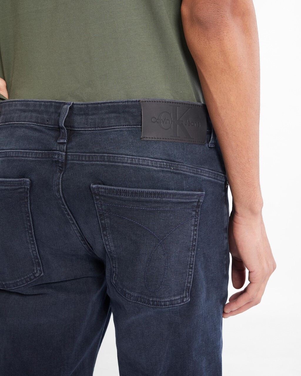 Italian Denim Body Taper Jeans, Denim Dark, hi-res
