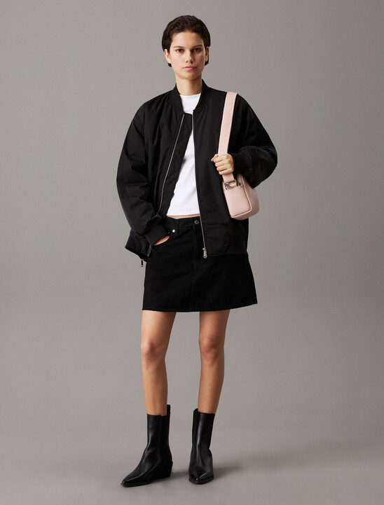 Long Padded Bomber Jacket