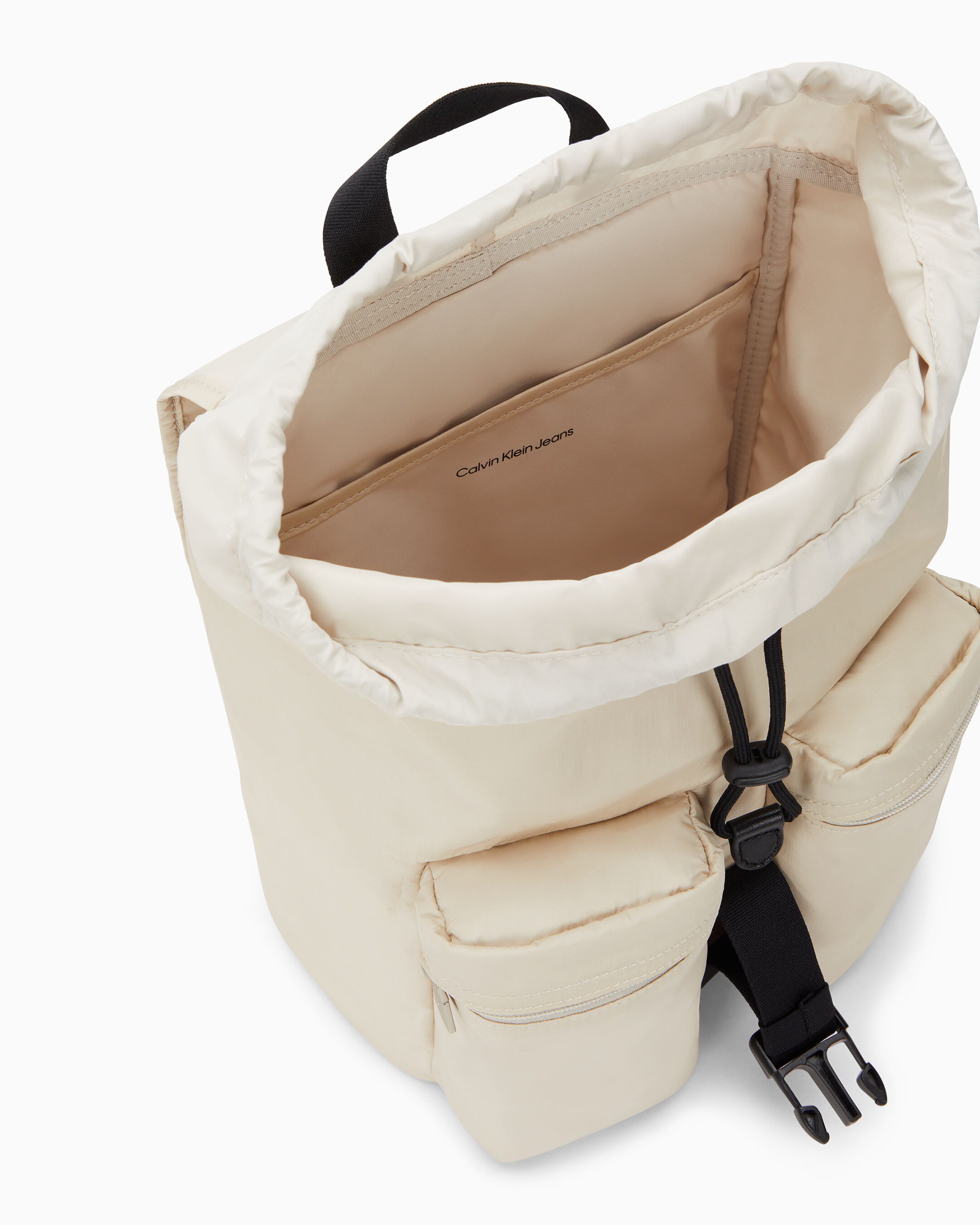 Calvin klein backpack beige hot sale