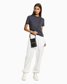 SCULPTED MONOGRAM TOTE, BLACK, hi-res