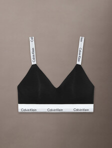 Icon Cotton Lightly Lined Bralette, Black, hi-res