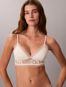 CK Black Bridal Lightly Lined Triangle Bra, Antique White, hi-res