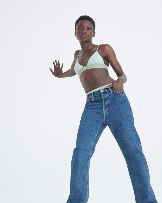 Standards Straight Fit Stone Indigo Selvedge Jeans