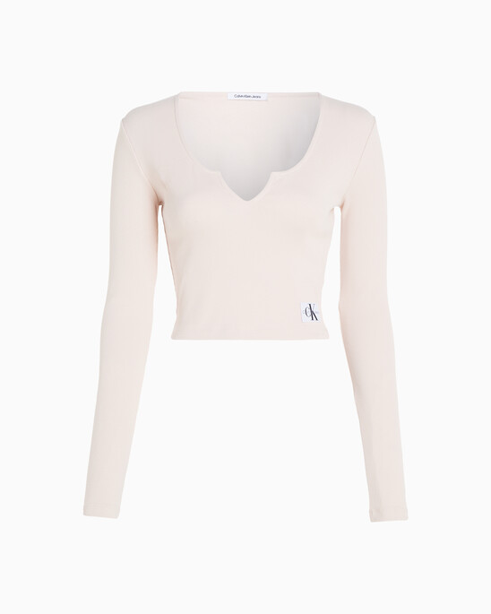 Slim Ribbed Long Sleeve Top