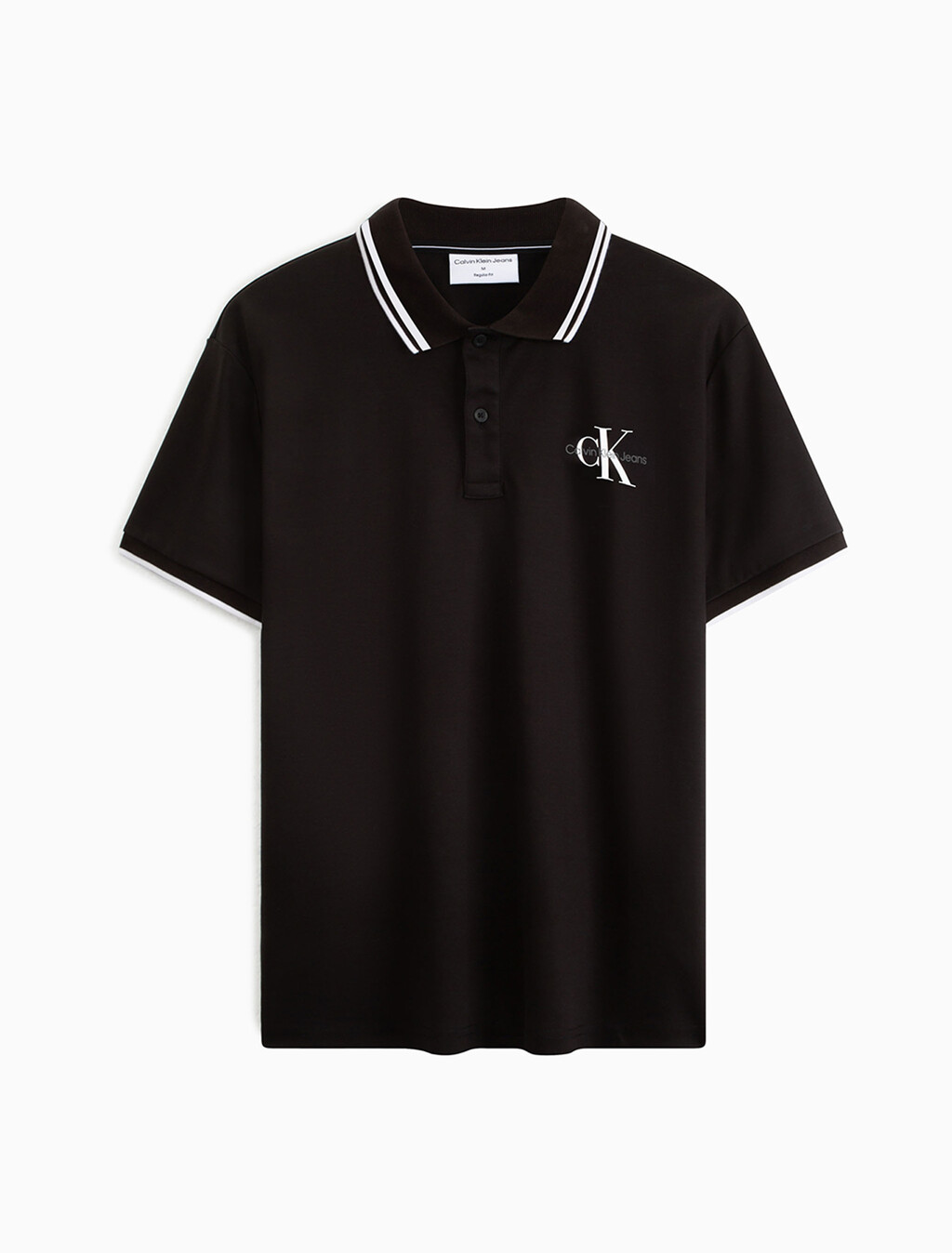 Monologo Slim Tipped Polo, Ck Black, hi-res