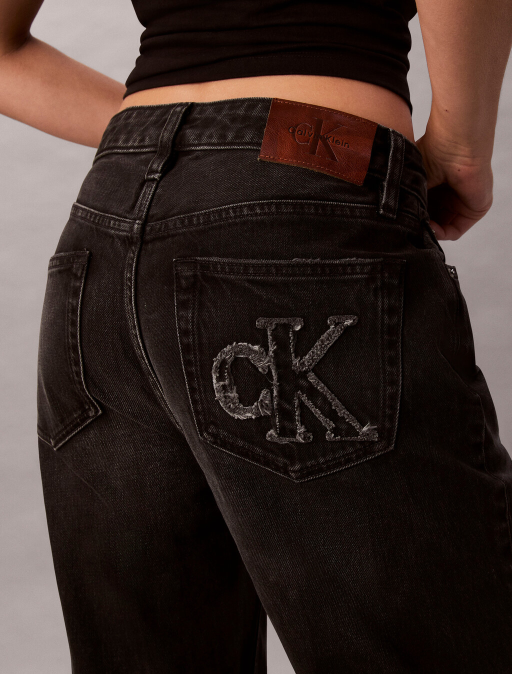 90's Straight Jeans, CK SANDED BLACK, hi-res