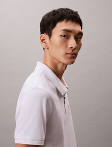 Lunar New Year CK Emblem Slim Polo, Brilliant White, hi-res