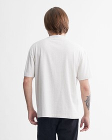 Calvin Logo Crew Neck Tee, Chalk Heather, hi-res