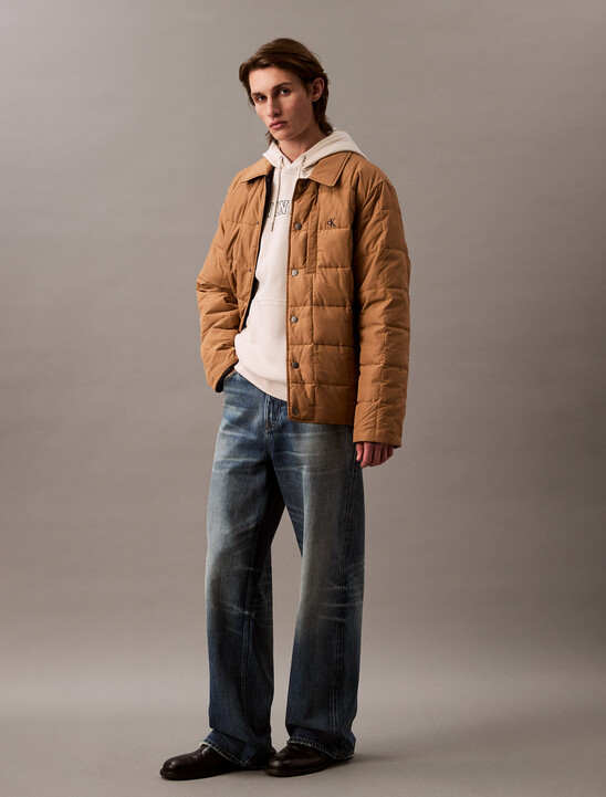 Reversible Puffer Shirt Jacket