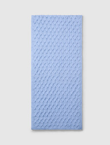 Merino Wool Cable Knit Scarf, Bel Air Blue, hi-res