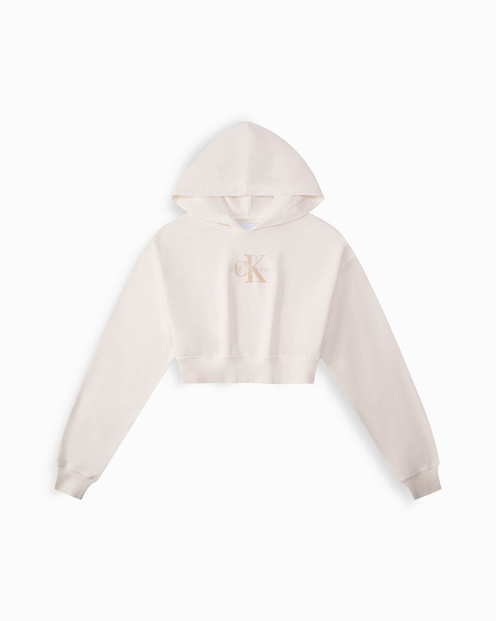 Mineral Dye Monologo Hoodie, Ivory, hi-res