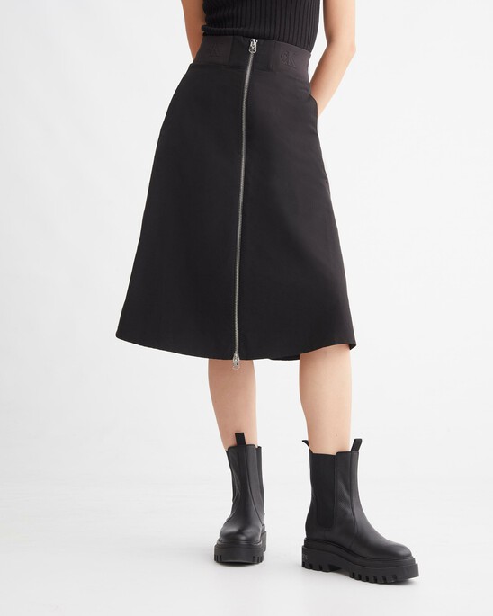 PREMIUM CAPSULE FRONT ZIP A LINE SKIRT