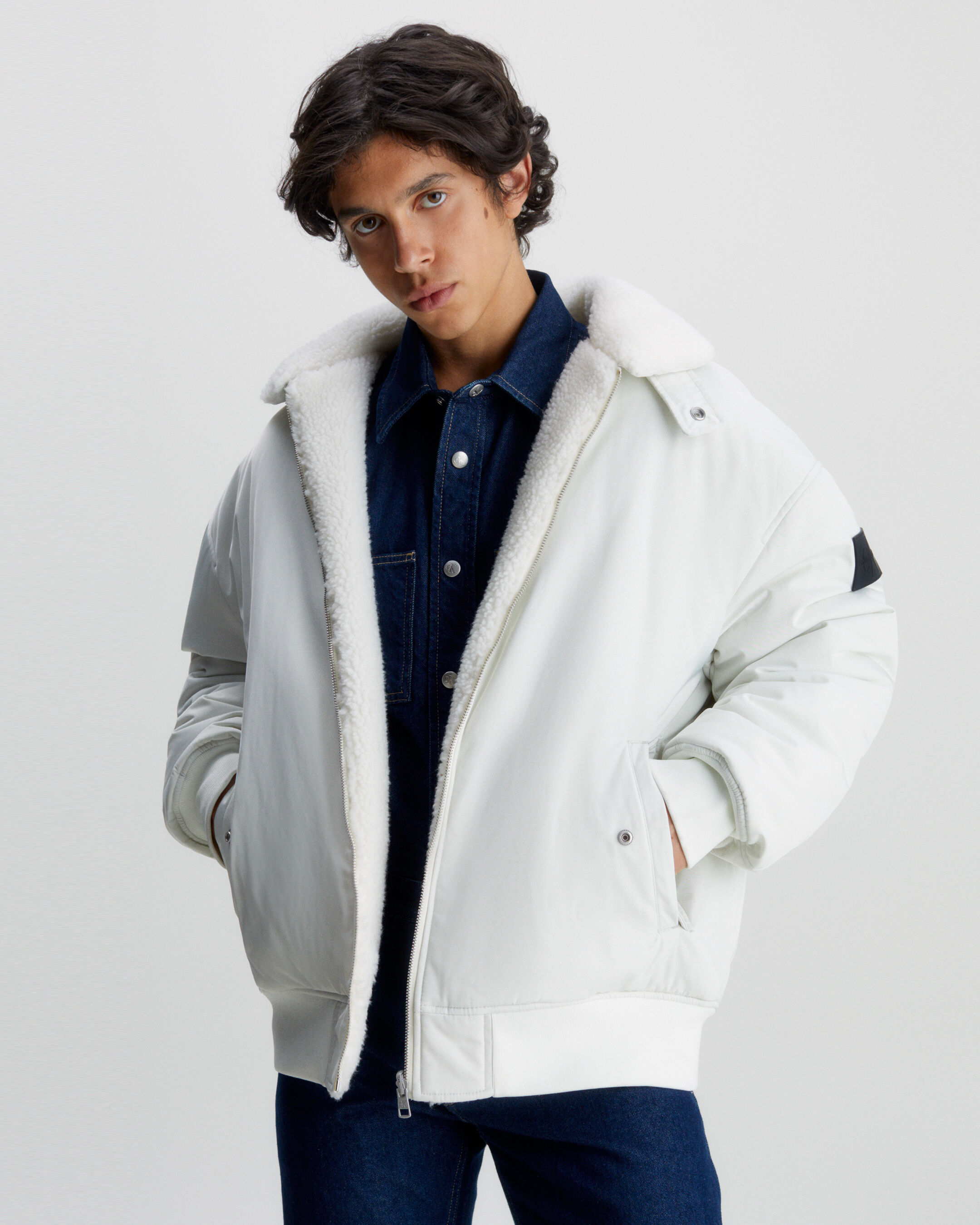 White sales bomber jacket