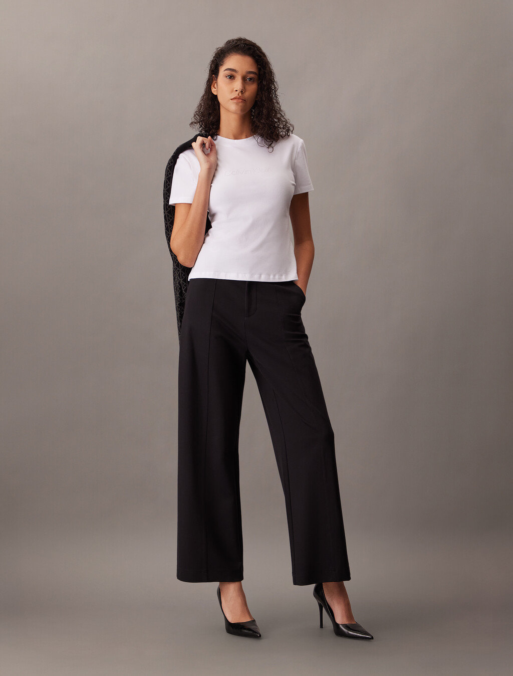 Slim Fit Logo Tee, Brilliant White, hi-res