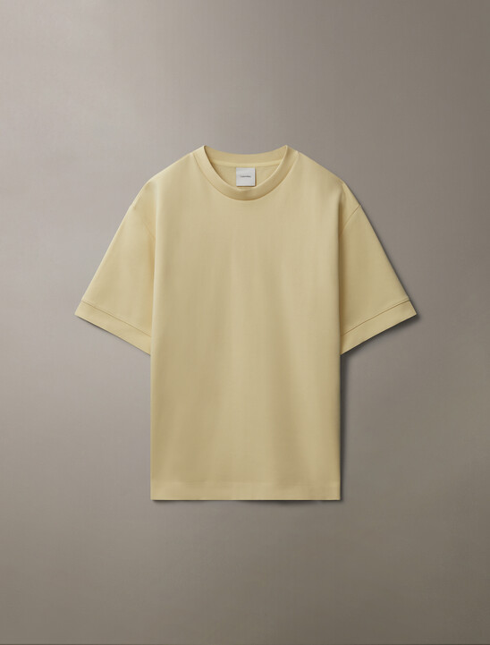 Combed Lightweight Interlock Cotton Crewneck T-Shirt
