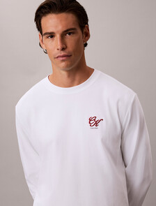 Back Logo Long Sleeve T-shirt, Bright White, hi-res