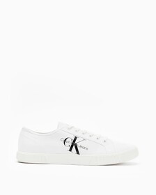 ESSENTIAL VULCANIZED MONOGRAM SNEAKERS, White, hi-res