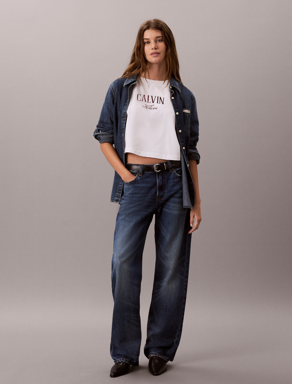Logo Cropped T-Shirt, Bright White, hi-res