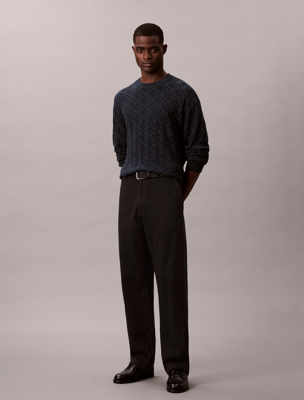 Allover Emblem Logo Relaxed Jumper, Magical Forest, hi-res