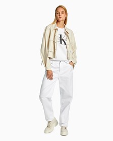ORGANIC COTTON MONOGRAM TEE, Bright White, hi-res