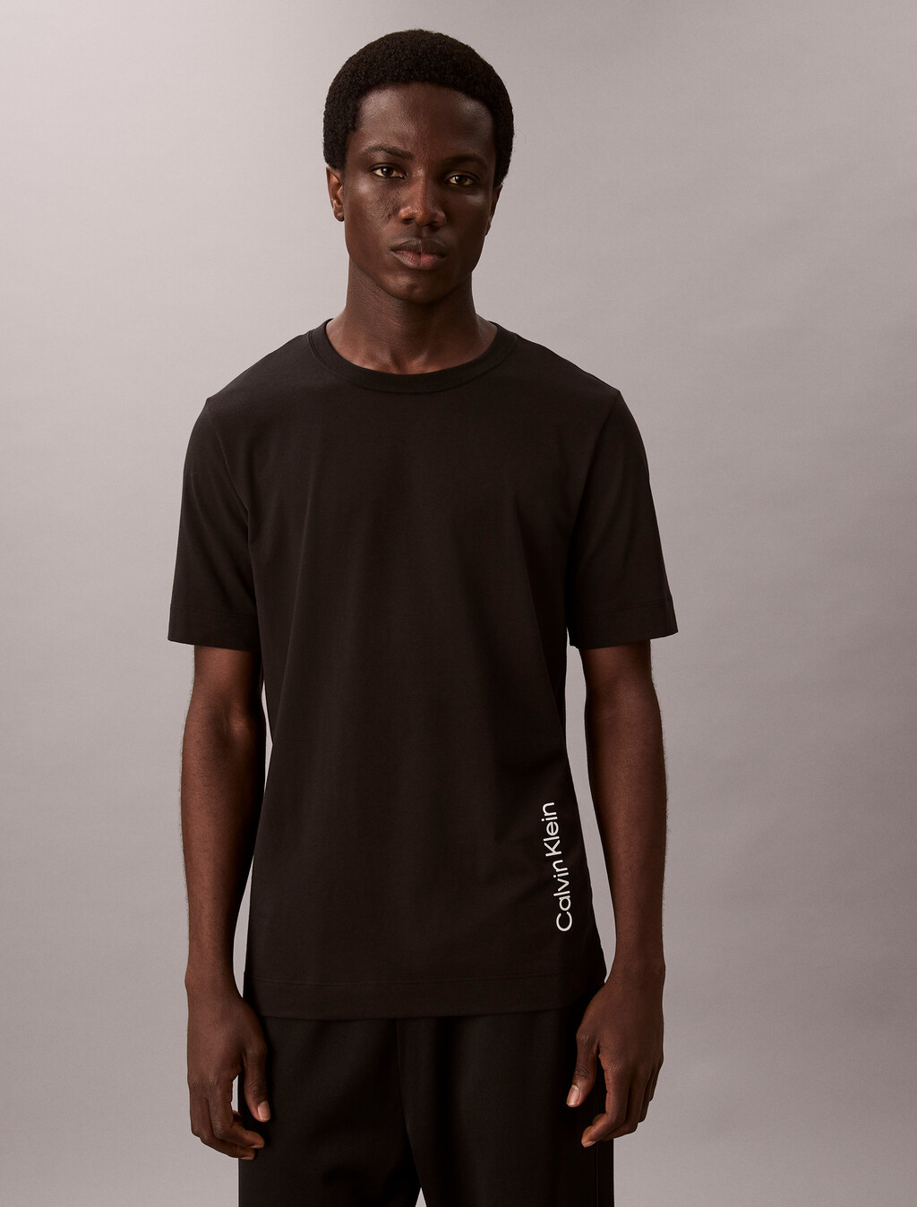 Icon Sport Vertical Logo Tee, Black, hi-res