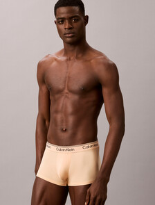 3 Pack Low Rise Trunks - Microfibre Stretch, Gulf Blue/Light Cast/Peach Bliss, hi-res